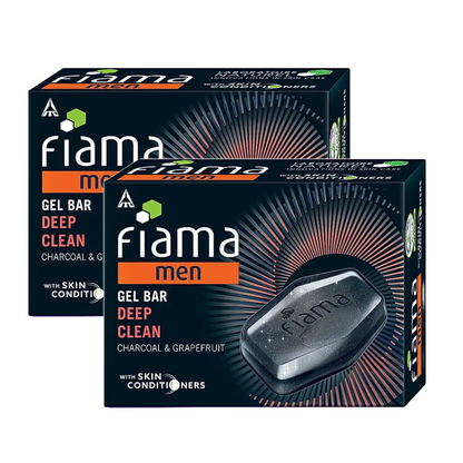 Fiama Men Deep Clean Charcoal & Grapefruit Gel Bar 125g Pack of 2