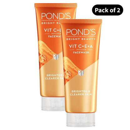 Ponds Bright Beauty Vit C+E+A Face Wash (50gm) (Pack of 2)