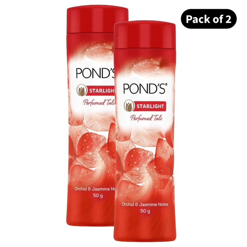 Ponds Starlight Talc Orchid & Jasmine 50gm Pack Of 2