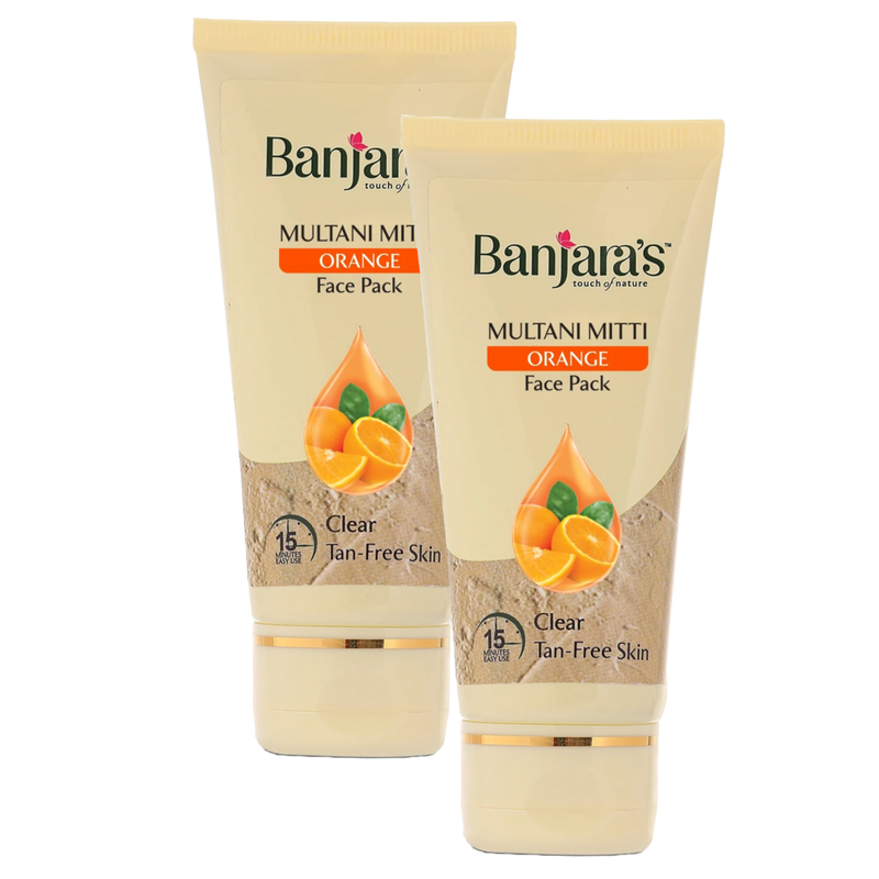 Banjara's Multani Mitti Orange Face Pack 50g Pack of 2