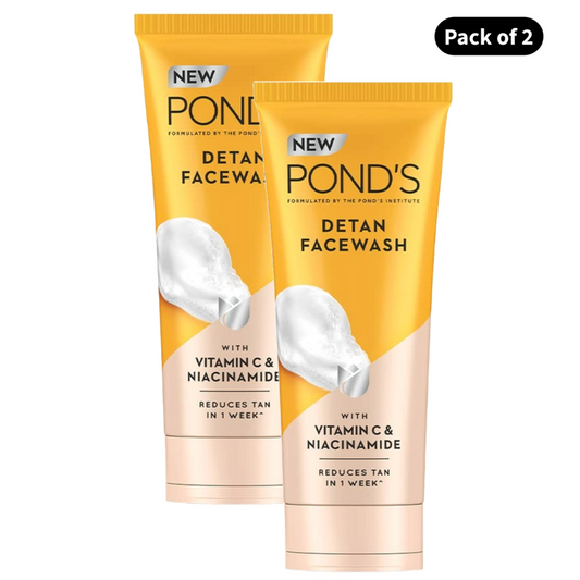 Ponds Detan With Vitamin C Face Wash 100g (Pack of 2)