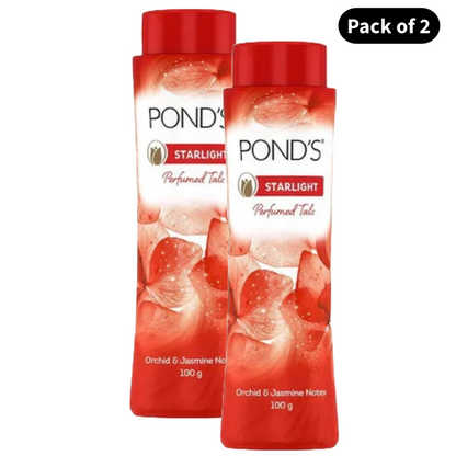 Ponds Starlight Talc Orchid & Jasmine (100gm) (Pack of 2)