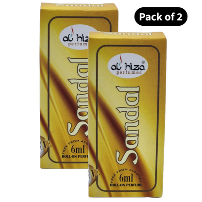 Al Hiza Sandal Perfume (6ml)(Pack of 2)