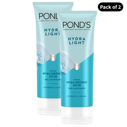 Ponds Hydra Light With Hyaluronic Acid Gel Face Wash (100gm) (Pack of 2)