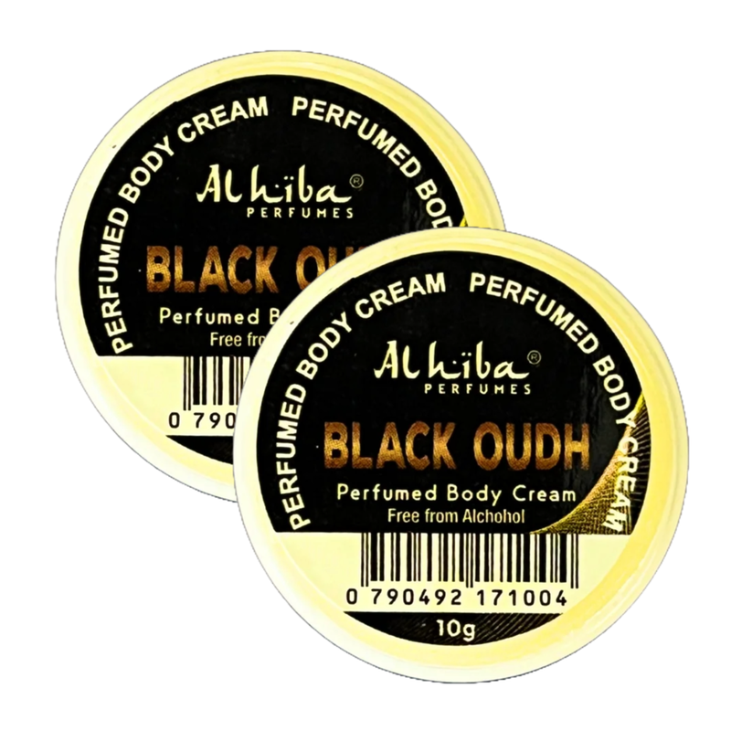 Al Hiba Black Oudh Perfume Body Cream 10g Pack of 2