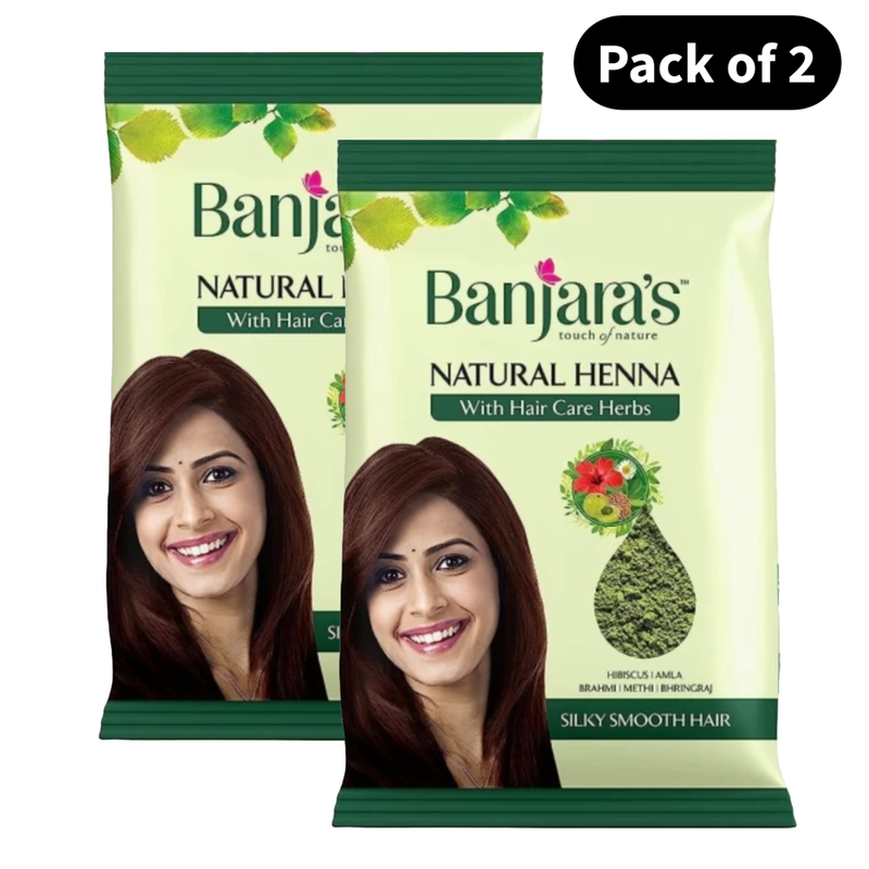 Banjara's Natural Henna Hair Powder Care Herbs (50gm) (Pack of 2)