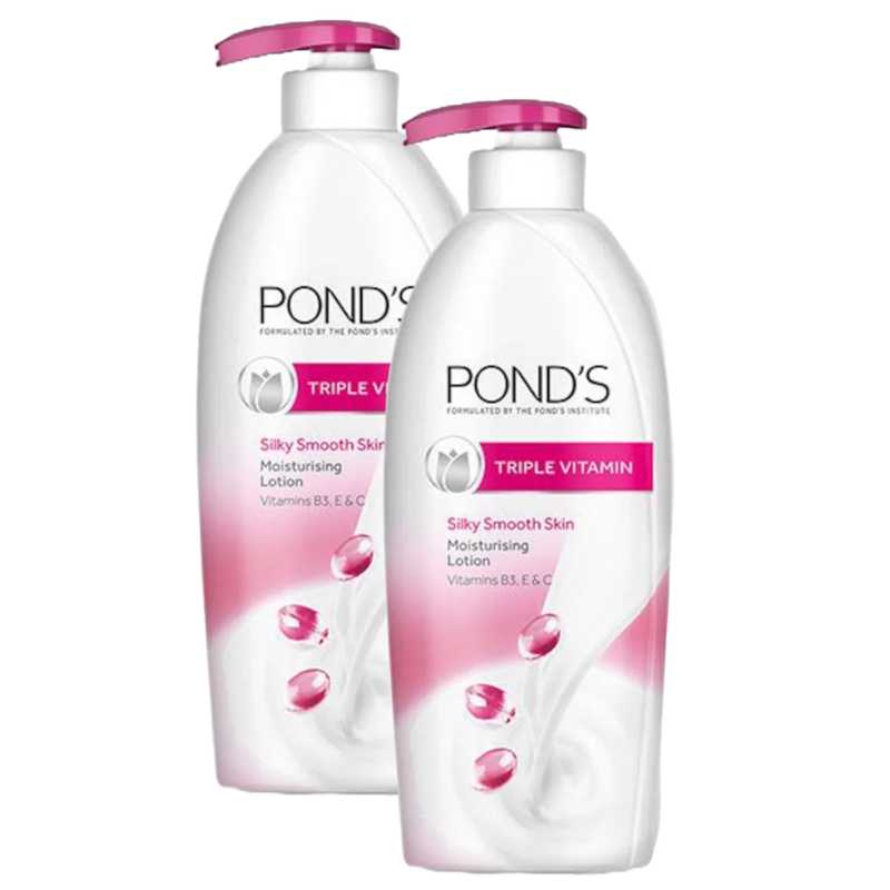 Ponds Triple Vitamin Silky Smooth Skin Lotion 275ml Pack of 2