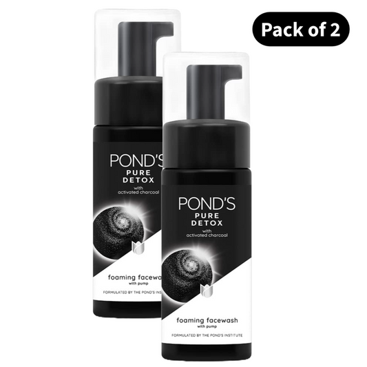 Ponds Pure Detox Foaming Activated Charcoal Face Wash (150ml) (Pack of 2)