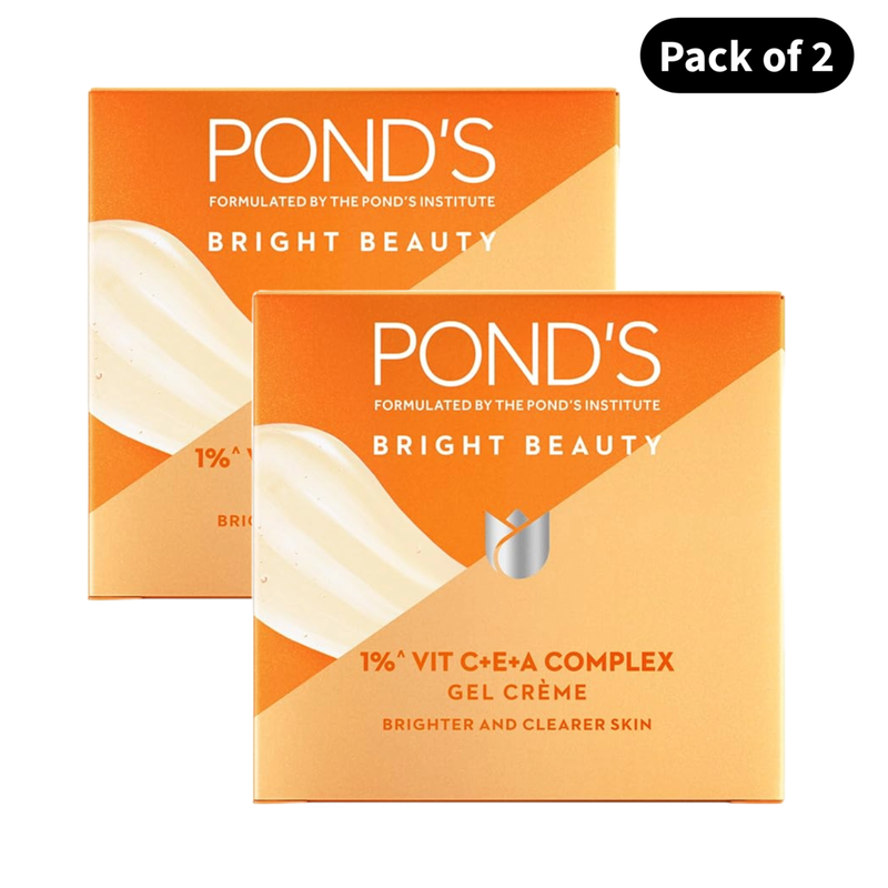 Ponds Bright Beauty 1% Vit C+E+A Gel Creme (50gm) (Pack of 2)