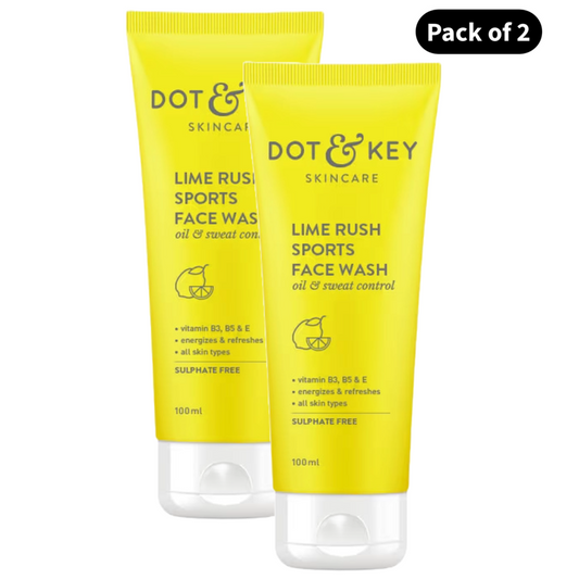 Dot & Key Lime Rush Sports Face Wash (100ml)(Pack of 2)