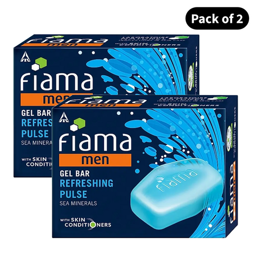 Fiama Men Refreshing Pulse Gel Bar (125gm)(Pack of 2)