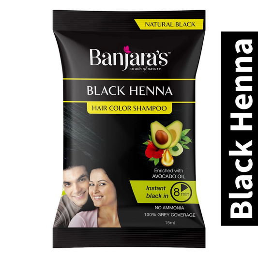 Black Banjara's Natural Henna Hair Color Shampoo 15ml