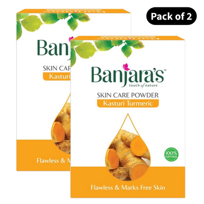 Banjara's Kasturi Turmeric Skin Powder Care (100gm) (Pack of 2)