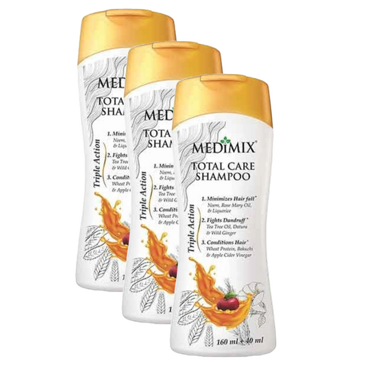 Medimix Triple Action Total Care Shampoo - 160ml (Pack Of 3)