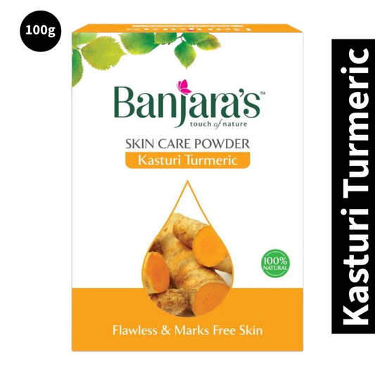 Banjara's Skin Powder Kasturi Turmeric Care Delays Aging 100g