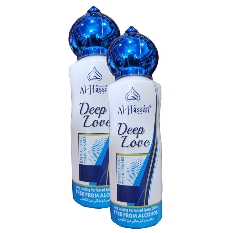 Al Hassan Deep Love Perfumed Spray 200ml Pack of 2