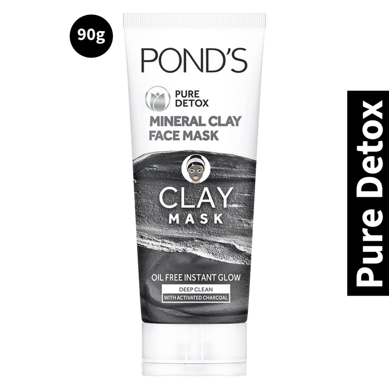 Ponds Pure Detox Mineral Clay Face Mask (90g) (Pack of 1)