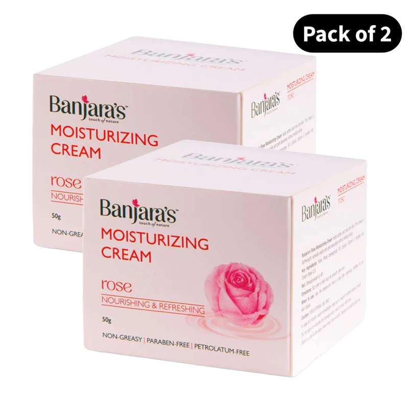Banjara's Rose Cream Moisturizing (50gm) (Pack of 2)