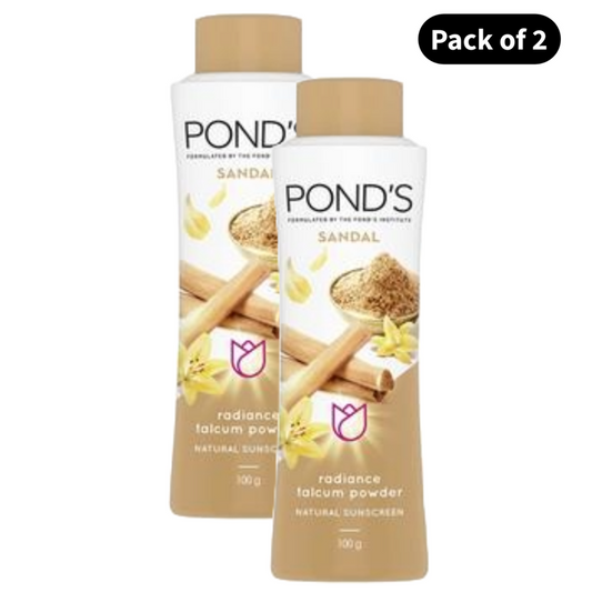 Ponds Sandal Natural Radiance Talcum Powder (100gm) (Pack of 2)