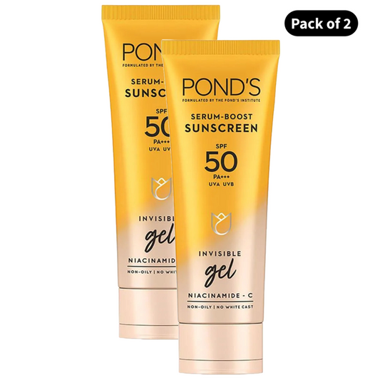 Ponds Serum Boost Sunscreen SPF 50 PA+++ Gel (100gm) (Pack of 2)