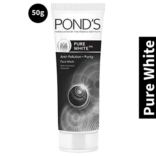 Ponds Pure White Anti Pollution Activated Charcoal Face Wash 50 g