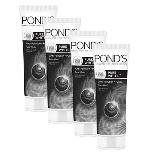 Ponds Pure Detox Anti-Pollution With Activated Charcoal Purity Face Wash, 100 g - Pack Of 4