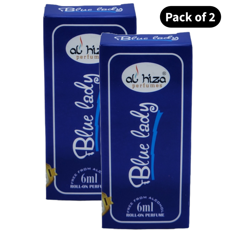 Al Hiza Blue Lady Perfume (6ml)(Pack of 2)