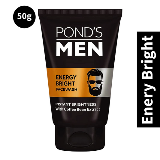 Ponds Men's Energy Bright Face Wash Coffee Beans Bright Skin, 50g