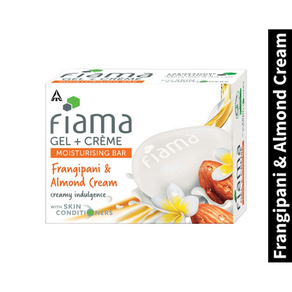 Frangipani & Almond Cream Fiama Moisturising Gel Bar 125g