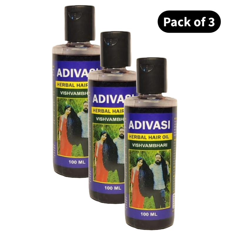 Adivasi Herbal Vishvambhari Hair Oil (100ml) (Pack of 3)