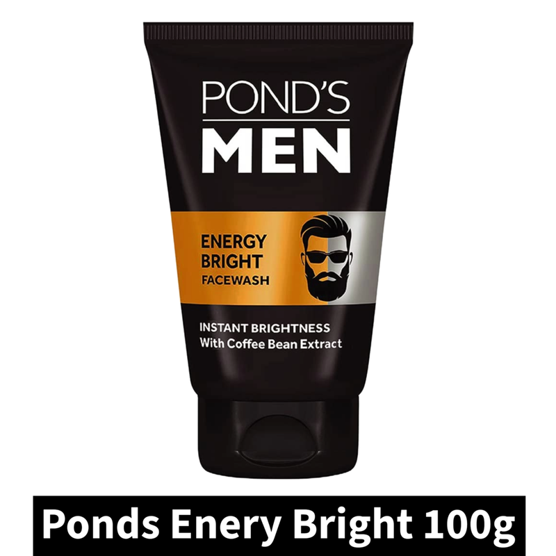 Ponds Men's Energy Bright Face Wash Coffee Beans Bright Skin, 100g