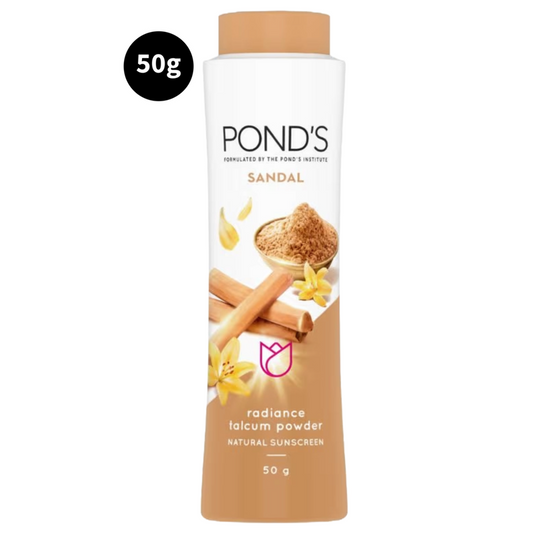 Talcum Powder Ponds Sandal Natural Sunscreen Radiance 50g