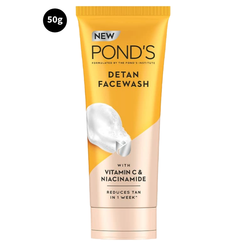 Ponds Detan With Vitamin C Face Wash 50g (Pack of 1)