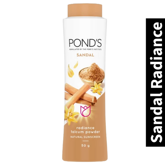 Sandal Natural Sunscreen Ponds Radiance Talcum Powder 50g