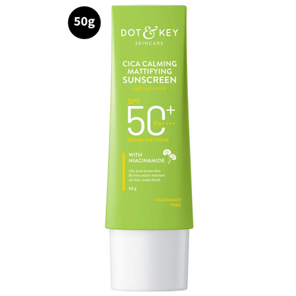 Cica Calming Mattifying Dot & Key Skincare Sunscreen SPF 50 PA++++ 50g