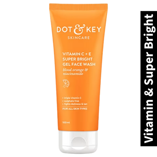 Vitamin C+E Super Bright Dot & Key Skincare Gel Face Wash 100ml