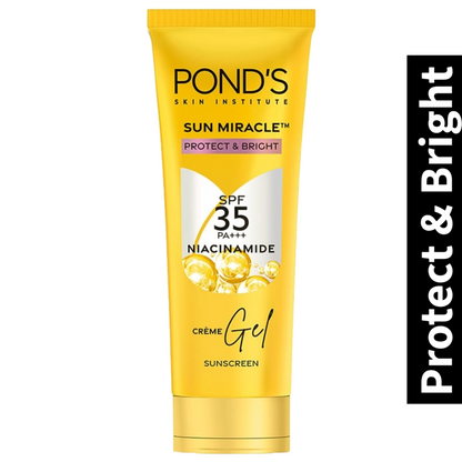 Protect & Bright SPF 35 PA+++ Ponds Sun Miracle Sunscreen Gel 50g