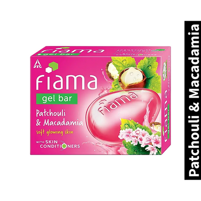 Patchouli & Macadamia Fiama Soft Glowing Skin Gel Bar 125gm