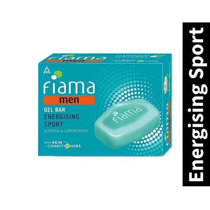 Ginseng & Lemongrass Fiama Men Energising Sport Gel Bar 125g