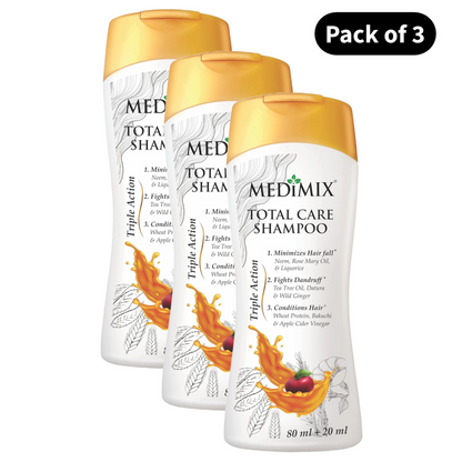 Medimix Classic Total Care Neem Shampoo - Pack Of 3 (80ml)