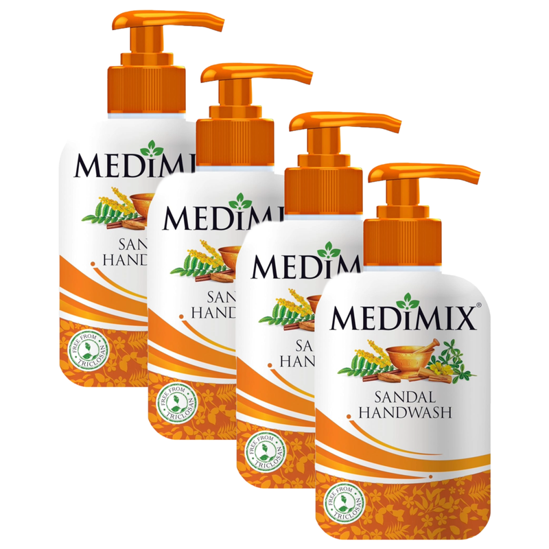 Medimix Sandal Hand Wash - 225ml (Pack Of 4)