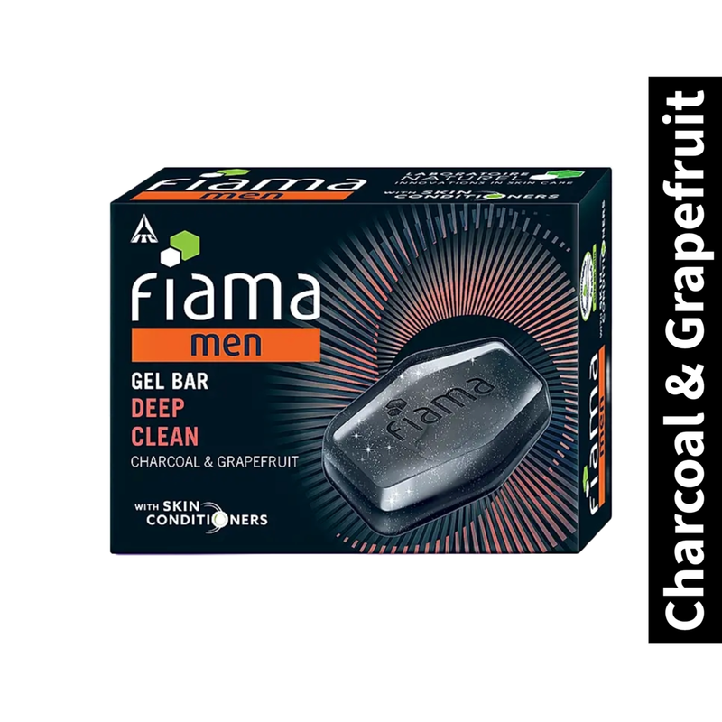 Men Deep Clean Fiama Charcoal & Grapefruit Gel Bar 125g