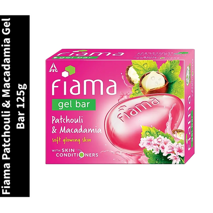 Soft Glowing Skin Fiama Patchouli & Macadamia Gel Bar 125g