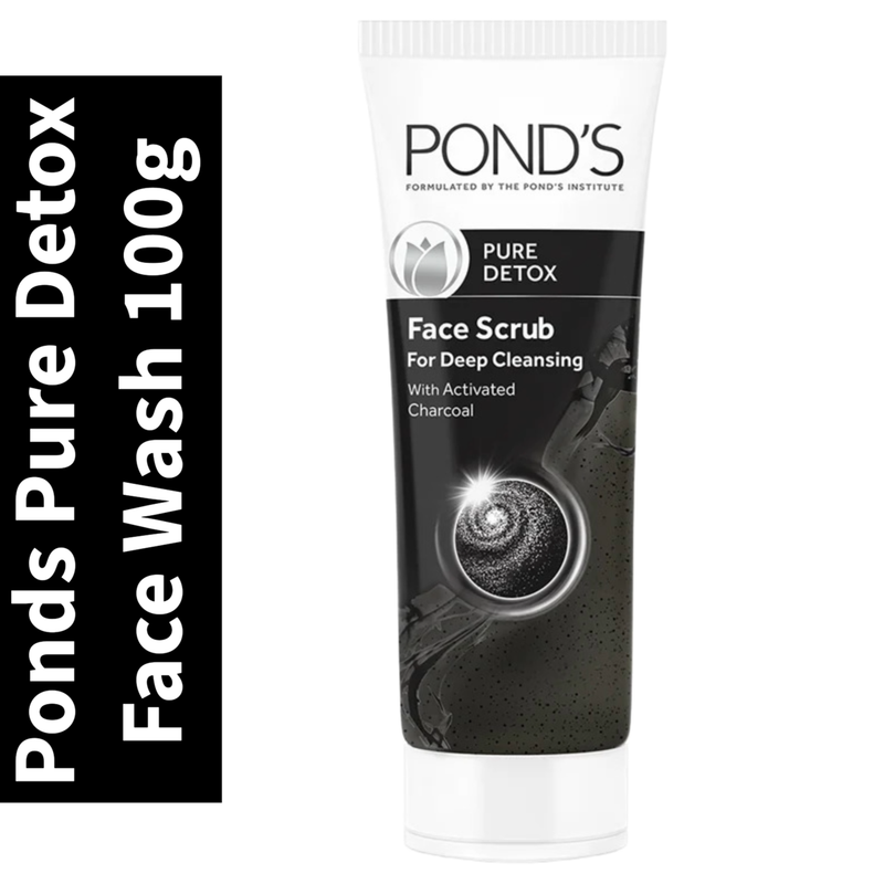 Pure Detox Ponds Activated Charcoal Face Scrub 100g