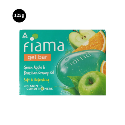 Soft & Refreshing Fiama Green Apple & Brazilian Orange Oil Gel Bar 125g