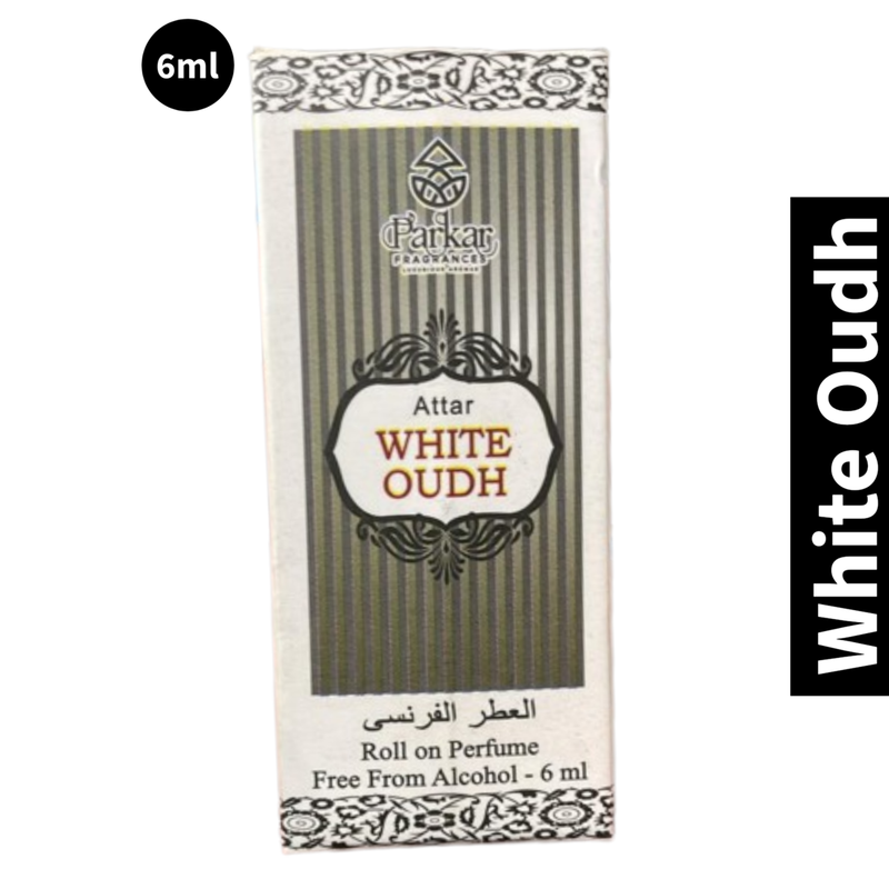 Parkar Fragrances White Oudh Attar Perfume (6ml)(Pack of 1)