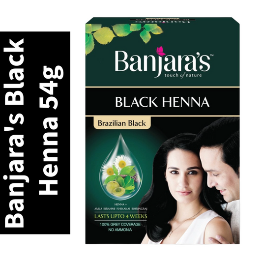 Black Henna Banjara's Hair Color 54g Brazilian