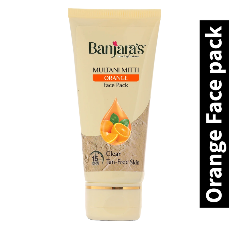 Clear Banjara's Multani Mitti Orange Tan Skin Face Pack 50g