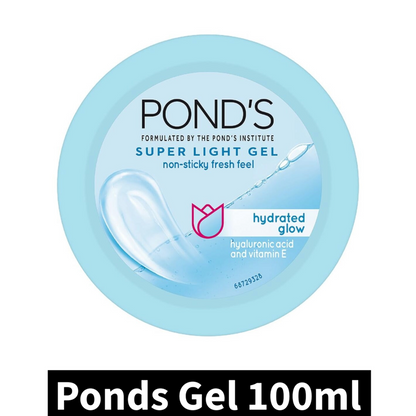 Ponds Super Light Gel Face Moisturiser with Hyaluronic Acid and Vitamin E, 100ml