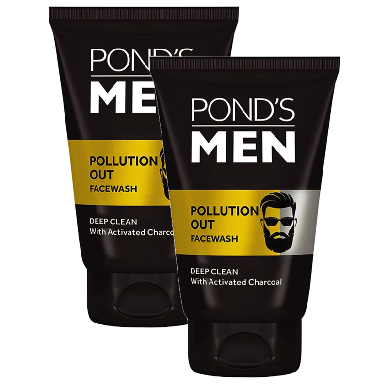 Ponds Men Pollution Out Deep Clean Face Wash - 100g (Pack Of 2)